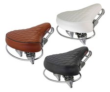 Beach Cruiser Chopper Bicycle Saddle Seat Diamond Stitched Web Spring Bike. picture