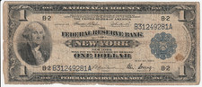 1918 FR-712 $1 National Currency  picture