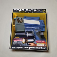 Star Patrol Mega-Bright Rechargeable Spotlight Emergency Flashlight w/ 10 Modes picture