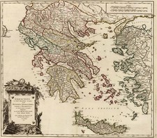 Map Of Ancient Greece Vintage Historic 20x24 Classic Wall Art Reproduction 1752 picture