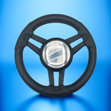Molinara Marine Steering Wheel Black Brushed Aluminum Spokes | Tige picture