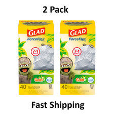 Glad ForceFlex 13 Gallon Tall Kitchen Drawstring Trash Bags Gain Febreze 80 Ct picture