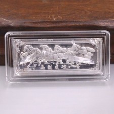 Pure 999 Fine Silver Invest Running Eight Horse Silver Oblong Collection /10g picture