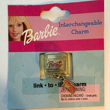 Vintage 2003 Barbie Interchangeable Charm Link Pink Heel Dangling (New) picture