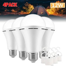 4PCS A19 Rechargeable Emergency Light Bulb 60W Equivalent 1200mAh Battery Backup picture