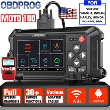 OBDPROG MOTO 100 Motorcycle OBD2 Scanner Full System Diagnostic Tool ECU Coding picture
