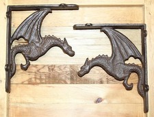 DRAGON SHELF BRACKETS,Corbel,Shelf Brace,All Occasion Gifts,Med-evil Decor,B-11B picture