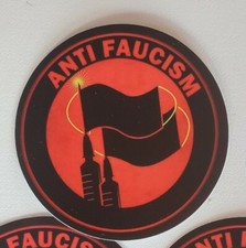 ANTI FAUCISM STICKER PARODY OF ANTIFA  *** WORLDWIDE 🌐 SHIPPING *** picture