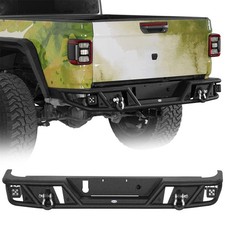 Off-Road Tubular Steel Rear Back Bumper w/D-ring for 2020-2026 Jeep Gladiator JT picture