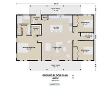30x50 Modern Farmhouse Custom Architectural Plans 1500SF - PDF Download picture