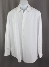 Brioni Men's White 100% Cotton Button Down Long Sleeve Shirt Size 44 17 1/2 picture
