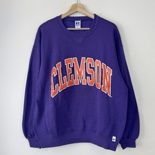 Vintage 90's Russell Clemson University Purple Crewneck Sweatshirt - Large picture