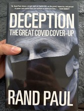 Deception: The Great Covid Cover-Up by Rand Paul Hardcover Book D-318 picture