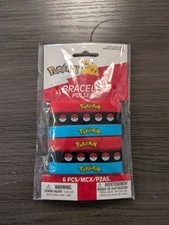 Pokemon Silicone Bracelets (Red, Blue, Black) Child Sized picture