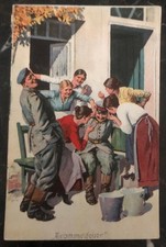 1917 Germany Feldpost Picture Postcard Cover WWI The trommelfeuer picture
