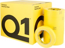 Q1 - 3/4 inch Premium Automotive Yellow Masking Tape - Case of 48 Rolls picture