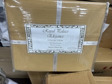 QUEEN SHEET SET ROYAL PALACE Collection 800 Thread Count 100% COTTON GOLD NEW picture