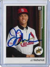 JJ Wetherholt Autographed Custom 1989 UD Star Rookie Card picture