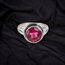 Pink Tourmaline Gemstone 925 Sterling Silver Ring Handmade Jewelry Ring picture