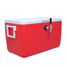 Jockey Box Cooler for Beer - 1 Faucet, 5/16'' x 120' Stainless Coils, 48qt picture