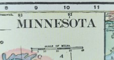 Vintage 1901 MINNESOTA Map 11