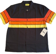 NWT DUVIN Button Up Shirt Horizon Black Stretch Woven NEW Men's L Large picture