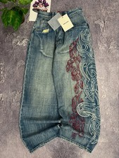 Streetwear New Fashion Big Pattern Embroidered Baggy Jeans Women Y2K Rock Hip Ho picture