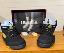 Nike Air Jordan 5 A Ma Maniére High Top Lace-Up Sneakers Black/Burgundy/Yellow picture