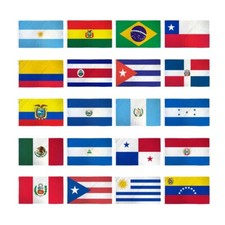 Set of 20 Latin American Country Flags 3x5ft Latin America Countries Flags Set picture