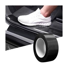 Car Door Sill Protector Film Black 2in x 16.4ft Self Adhesive Scuff Guard Tape picture