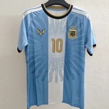SO HOT Special edition Argentina #10 football jersey honoring Messi. Size S-2XL picture