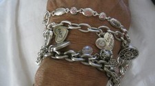 Authentic Brighton Lot 3 Bracelets  2 w/Charms up to 8