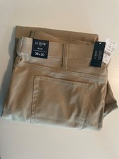 J.Crew Mens Flex Five-Pocket Tech Pant Khaki Straight Recycled CG392 38x30 picture