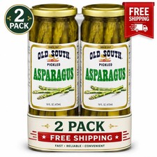(2 pack) Old South Pickled Asparagus Spears, Shelf-Stable, 16 oz Jar picture