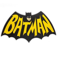 🦇 1960's Batman Logo Sign – CNC Engraved Wood Wall Art | Retro Comic Decor picture