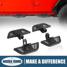 Hooke Road 4x Steel Side Hoop Steps w/SINCE 1941 for 2018-2024 Jeep Wrangler JL picture