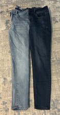 Wallflower Women's Junior Jeans Size 7 Lot Of 2 Light Blue And Dark Blue picture