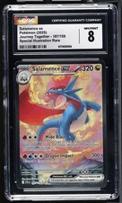 CGC NM/Mint 8 Salamence ex 187/159 Journey Together SIR Pokemon Graded picture