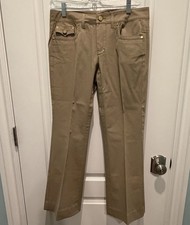 VTG Roberto Cavalli Women Trousers (2008) Luxury Line Khaki/Beige Sz US 4 (40) picture