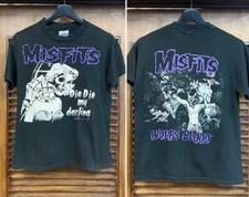 Misfits Band Shirt, Misfits Black Retro 2 Side Reprint Tshirt Unisex S-5XL picture