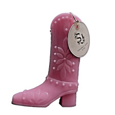 Sincerely Jules Home Pink Cowboy Cowgirl Rodeo Western Boot Candle 6