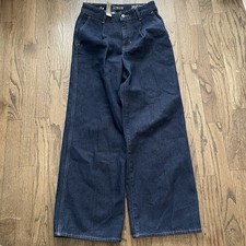 J. Crew High Rise Pleated Trouser Wide Leg Jeans Women’s 2P NWT Dark Wash Denim picture