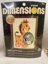Rare Crewel Embroidery Kit 6026 Giraffe 5 x 7