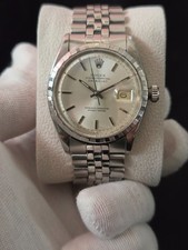 Rolex Datejust 6605 36mm Vintage Silver Dial SS Bracelet Engine Turned Bezel picture