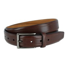 Trafalgar Men's Stitch Detail Leather Belt picture