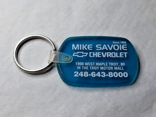 Vintage Troy Michigan Keychain Automobile ~ Mike Savoie Chevrolet picture