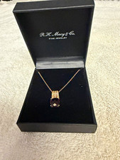 R.H. Macy & Co. 14k Yellow Gold Cushion Pendant Necklace w/ Amethyst picture