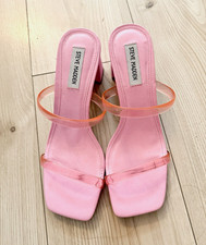 Steve Madden Women's Pink Slip-On Strappy Heel Sandals US 9 picture