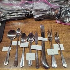 Vintage Rogers Stainless Flatware Lot, 256 pieces, 32 place setting plus picture