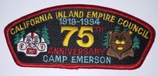 Boy Scouts CIEC Camp Emerson 75th Anniversary Patch 1994 picture